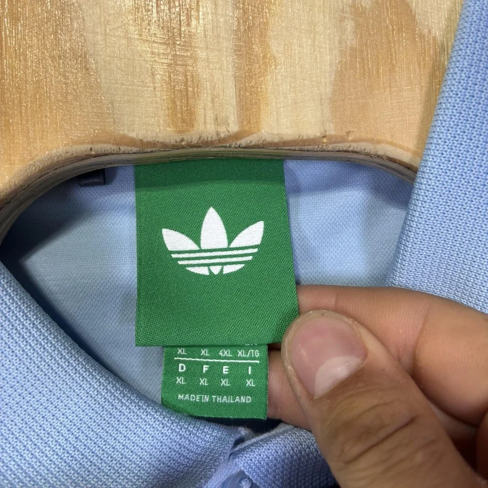 2025 PGA Quail Hollow Shirt Mens XL Blue Golf Polo Adidas Trefoil Tournament